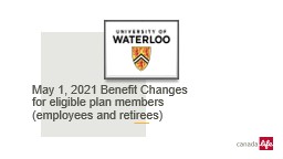 May 1, 2021 Benefit Changes