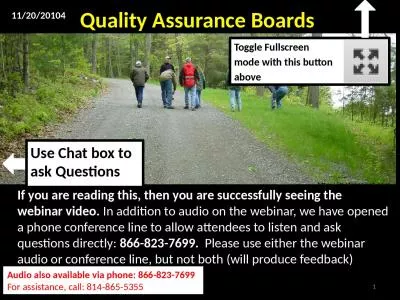 1 Quality Assurance Boards