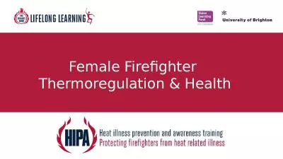 Female Firefighter  Thermoregulation & Health