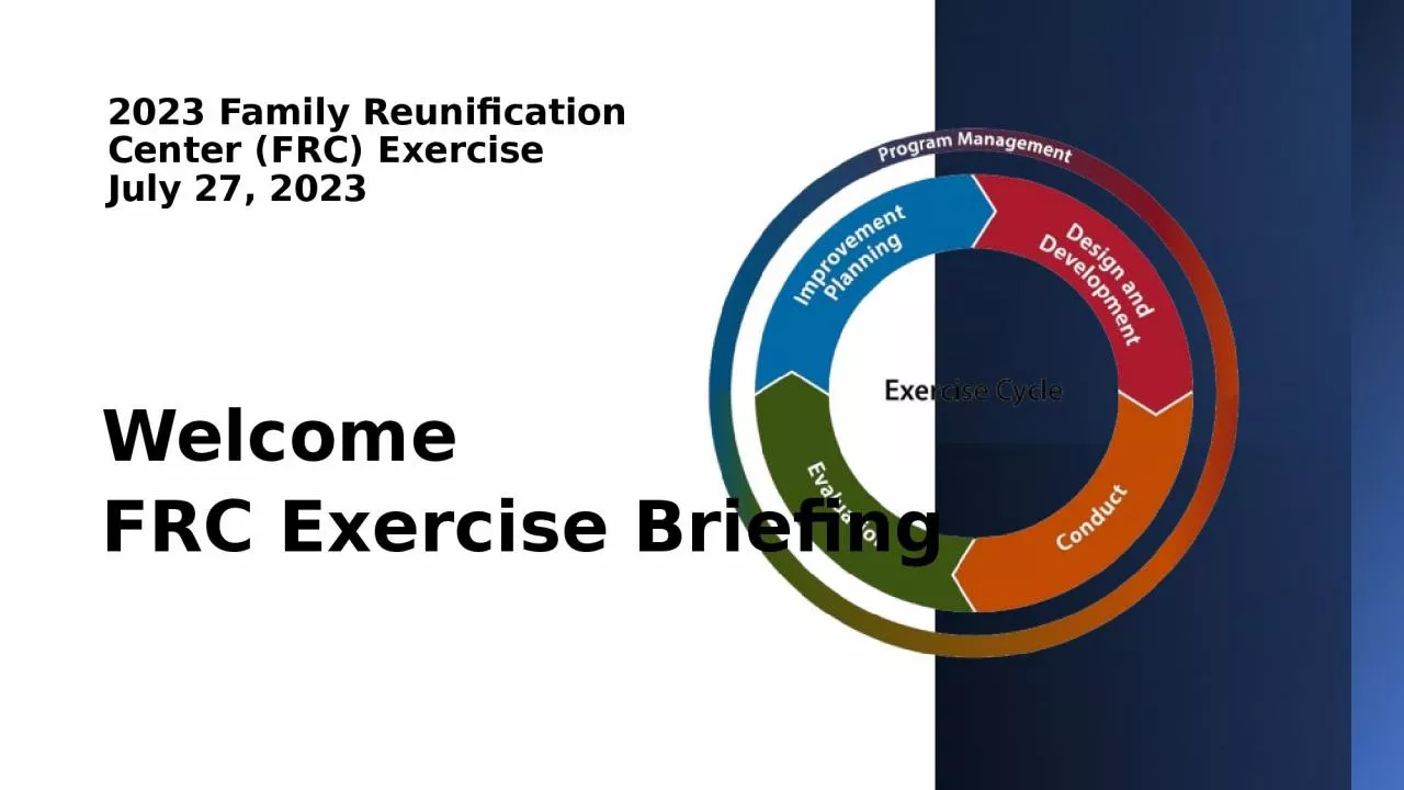 PPT-2023 Family Reunification Center (FRC) Exercise