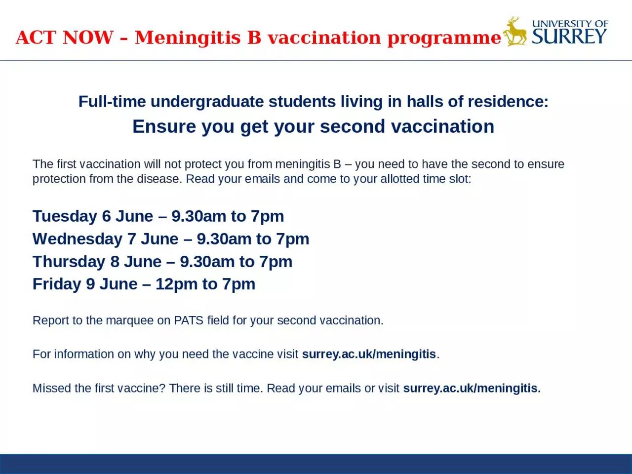 PPT-ACT NOW – Meningitis B vaccination programme