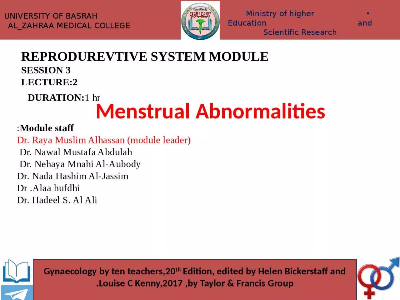 Menstrual  Abnormalities