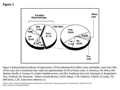 Figure 1 Figure 1.&nbsp;Global incidence of tuberculosis. Of the estimated 8.8 million