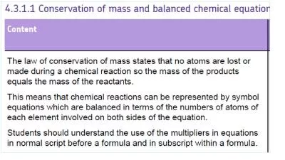 Word equations Reactants