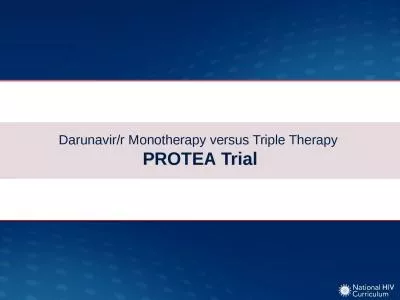 Darunavir/r Monotherapy versus Triple Therapy