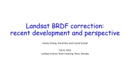 Landsat BRDF correction: