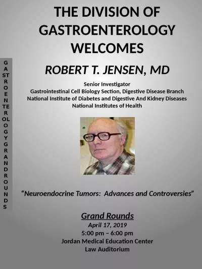 THE DIVISION OF GASTROENTEROLOGY WELCOMES