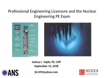 Professional Engineering Licensure and the Nuclear Engineering PE Exam