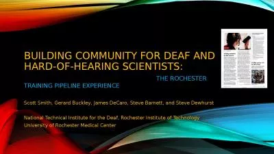 Building Community for Deaf and Hard-of-Hearing Scientists: