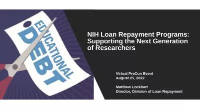 NIH Loan Repayment Programs: