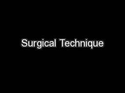 Surgical Technique