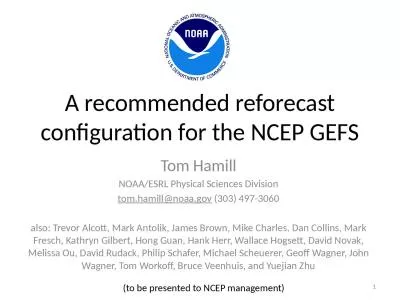 A recommended reforecast configuration for the NCEP GEFS