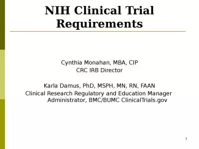 1 NIH Clinical Trial Requirements