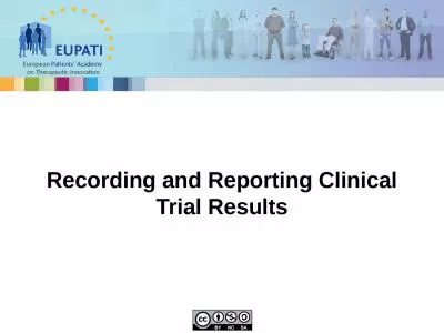 Recording and Reporting Clinical Trial Results