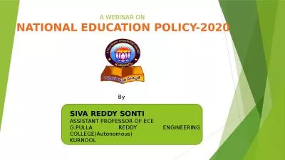 A WEBINAR ON  NATIONAL  EDUCATION