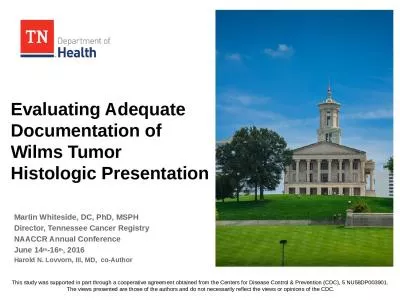 Evaluating Adequate Documentation of Wilms Tumor Histologic Presentation