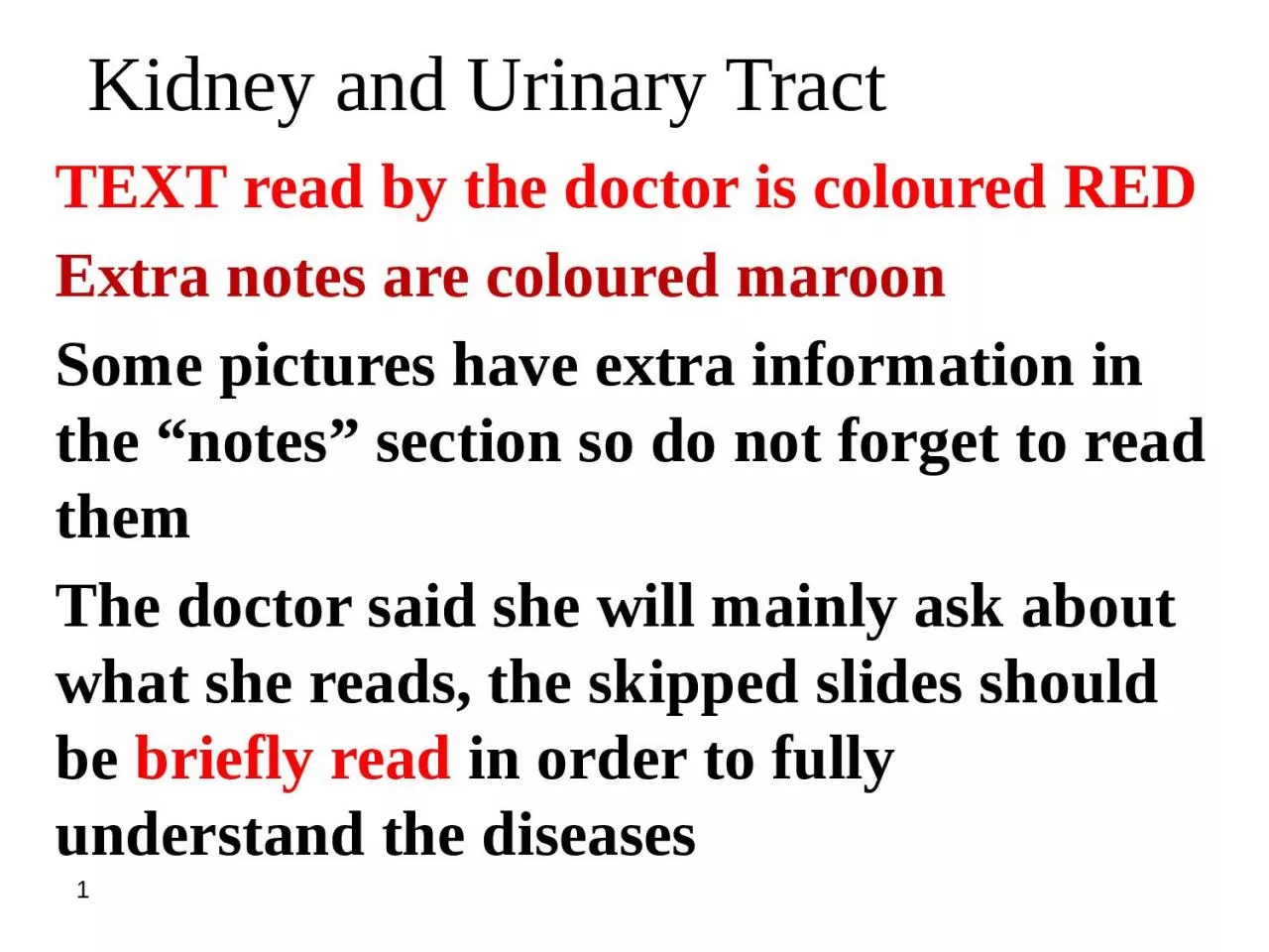 PPT-Kidney and Urinary Tract