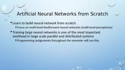 Artificial Neural Networks from Scratch