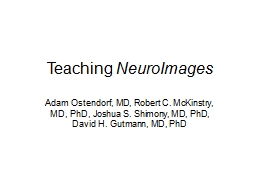 Teaching  NeuroImages Adam