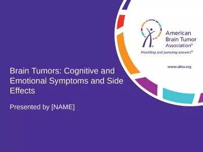 Brain Tumors: Cognitive and Emotional Symptoms and Side Effects