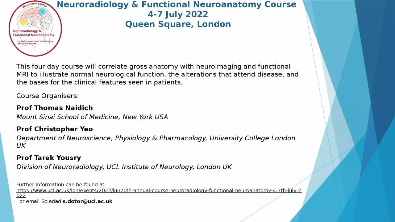 PPT-Neuroradiology & Functional Neuroanatomy Course