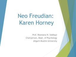 Neo Freudian: Karen Horney