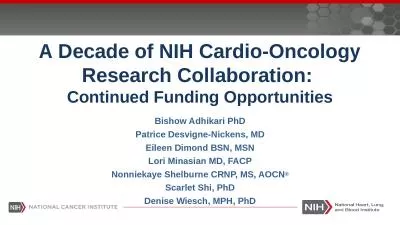 A Decade of NIH Cardio-Oncology Research Collaboration: