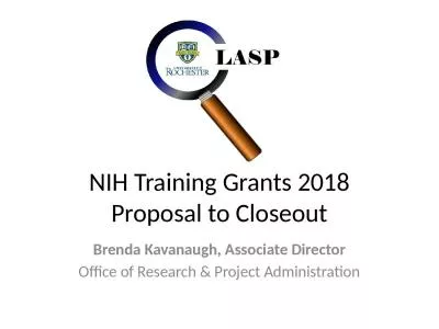 NIH  Training  Grants 2018