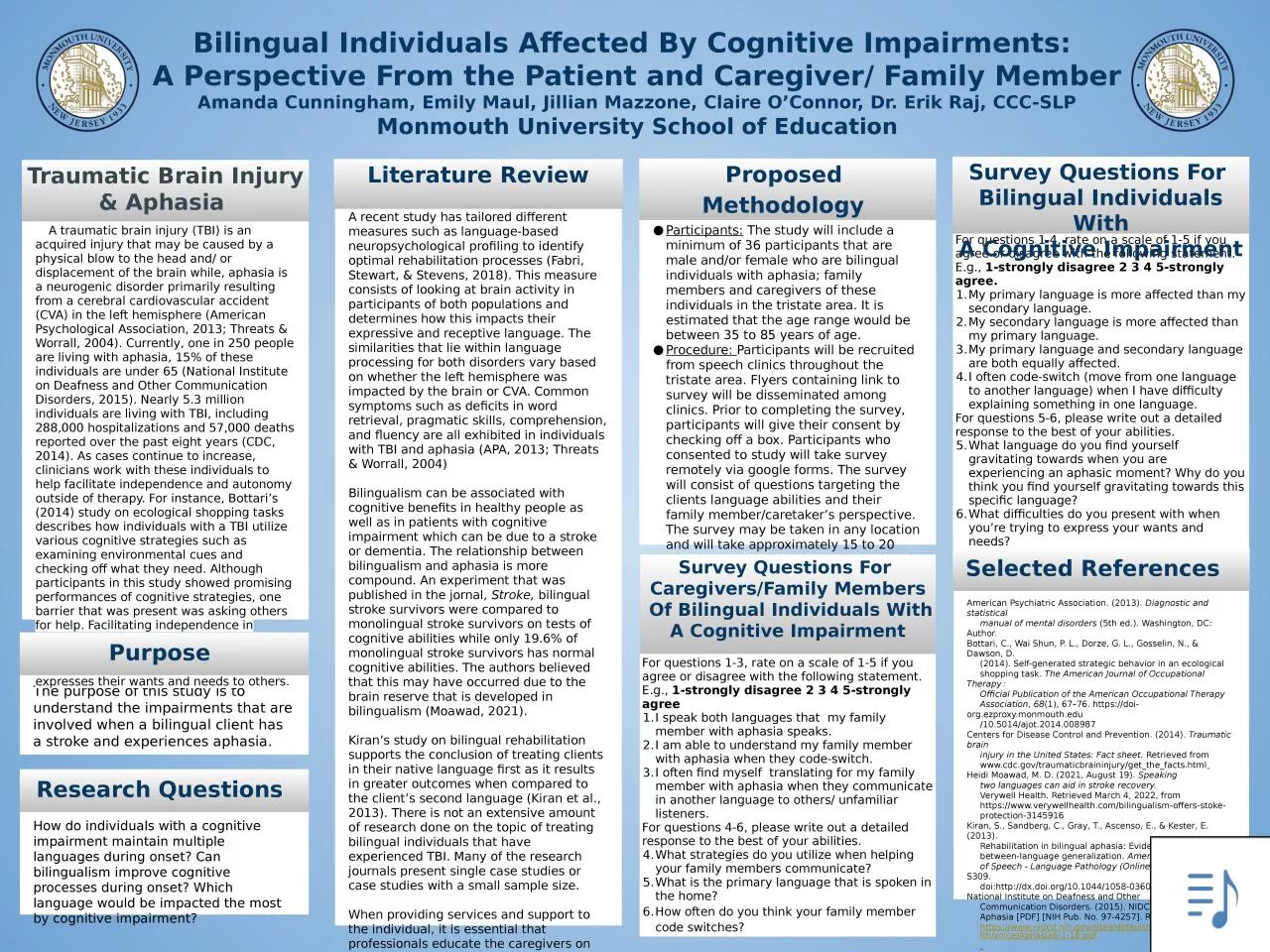 Bilingual Individuals Affected By Cognitive Impairments: