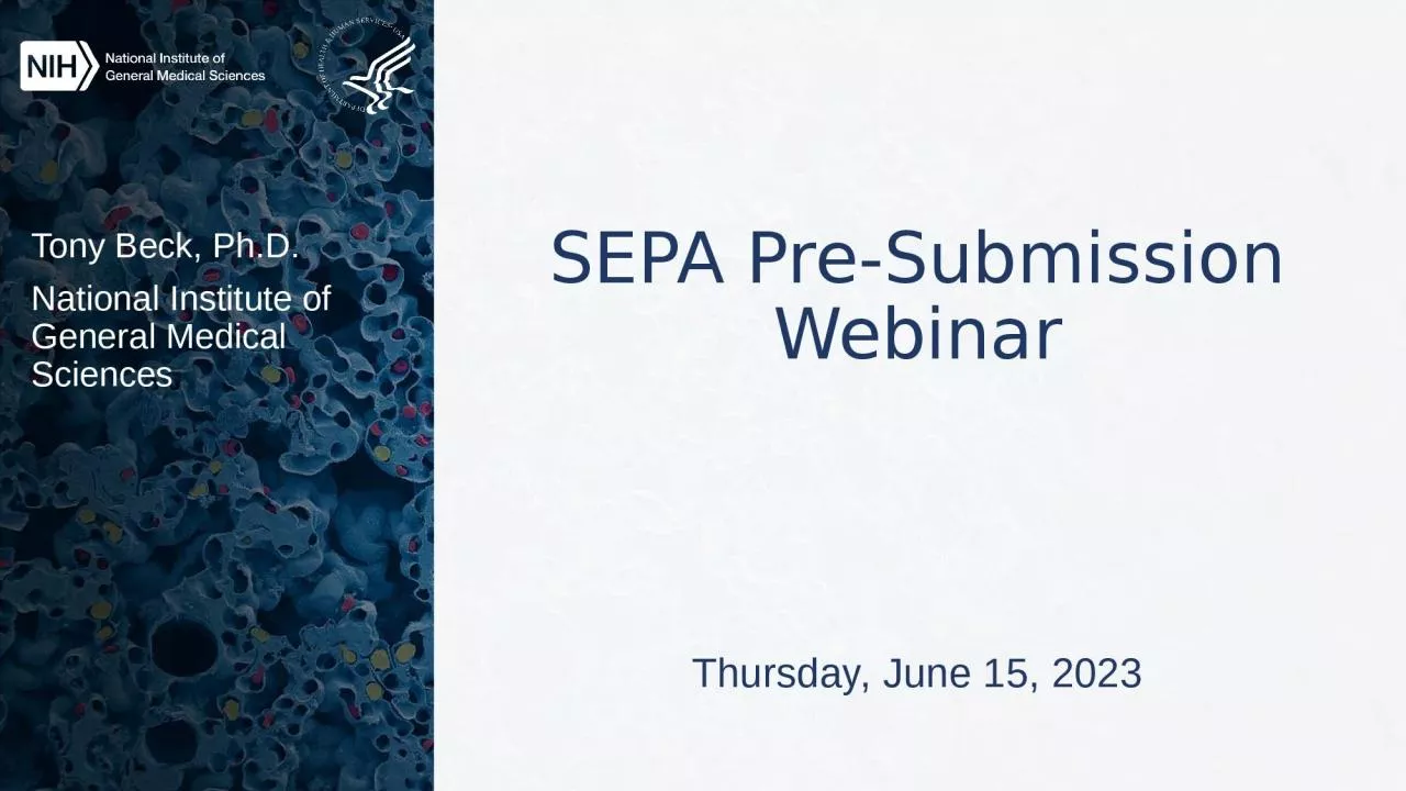 PPT-SEPA Pre-Submission Webinar