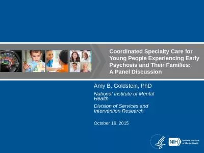 Coordinated Specialty Care for Young People Experiencing Early Psychosis and Their Families:    A P