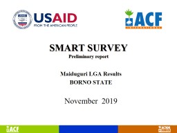 SMART SURVEY Preliminary report