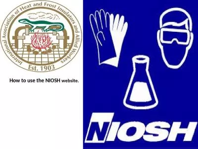 How to use the NIOSH  website.