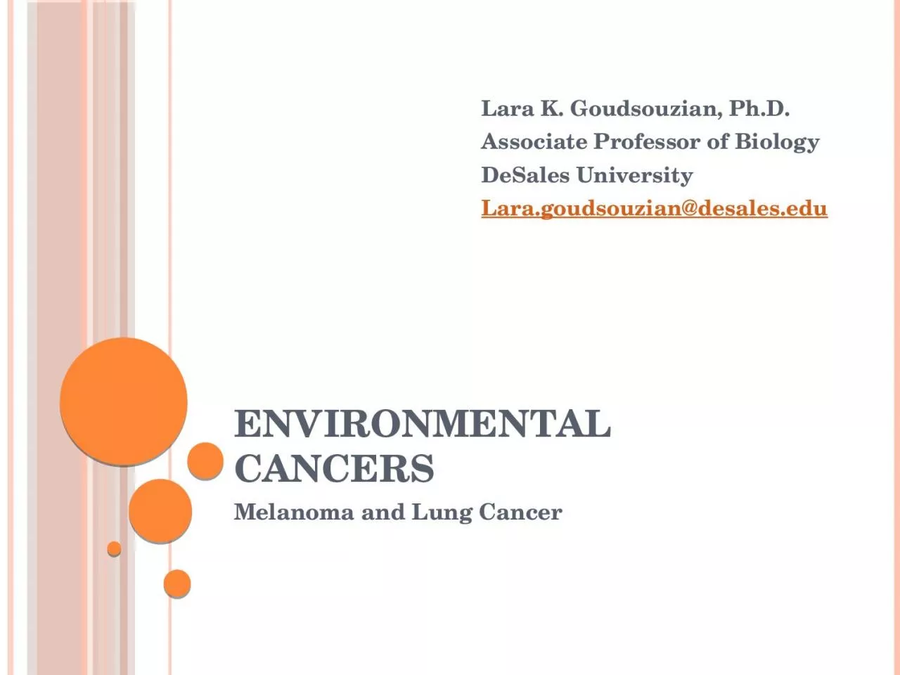 Environmental Cancers Melanoma and Lung Cancer