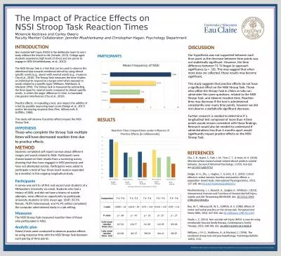 The Impact of Practice Effects on NSSI Stroop Task Reaction Times