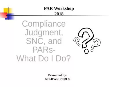 PAR Workshop 2018 Compliance