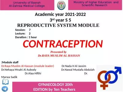 CONTRACEPTION University of