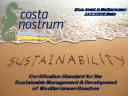 Certification Standard for the