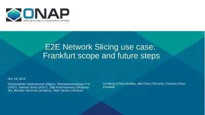 E2E Network Slicing use case: