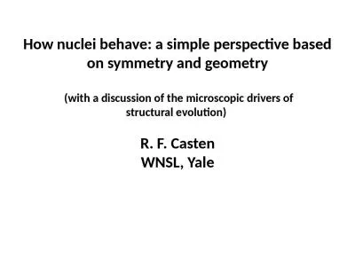 How  nuclei   behave : a simple perspective