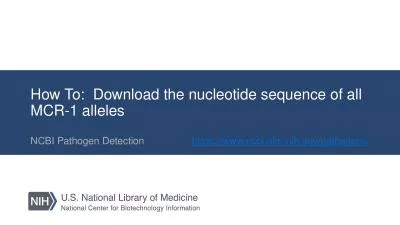 How To:  Download the nucleotide sequence of all MCR-1 alleles