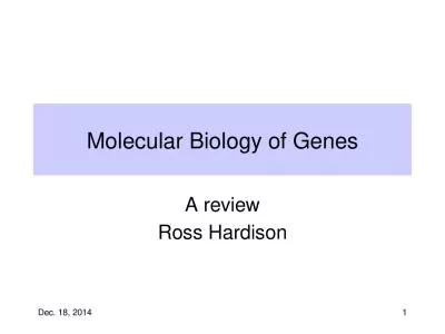 Molecular Biology of Genes
