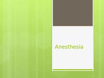 Anesthesia Intro http://