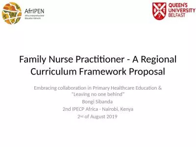 Family Nurse Practitioner - A Regional Curriculum Framework Proposal