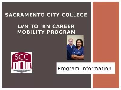 Program Information Sacramento City College