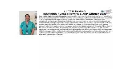 LUCY FLEMMING INSPIRING NURSE MIDWIFE & AHP WINNER 2020