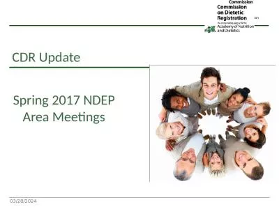 Spring 2017 NDEP Area Meetings