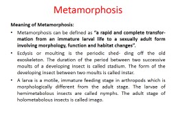 Metamorphosis   Meaning of Metamorphosis: