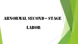 PPT-Abnormal second –