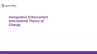 Immigration Enforcement International Theory of Change